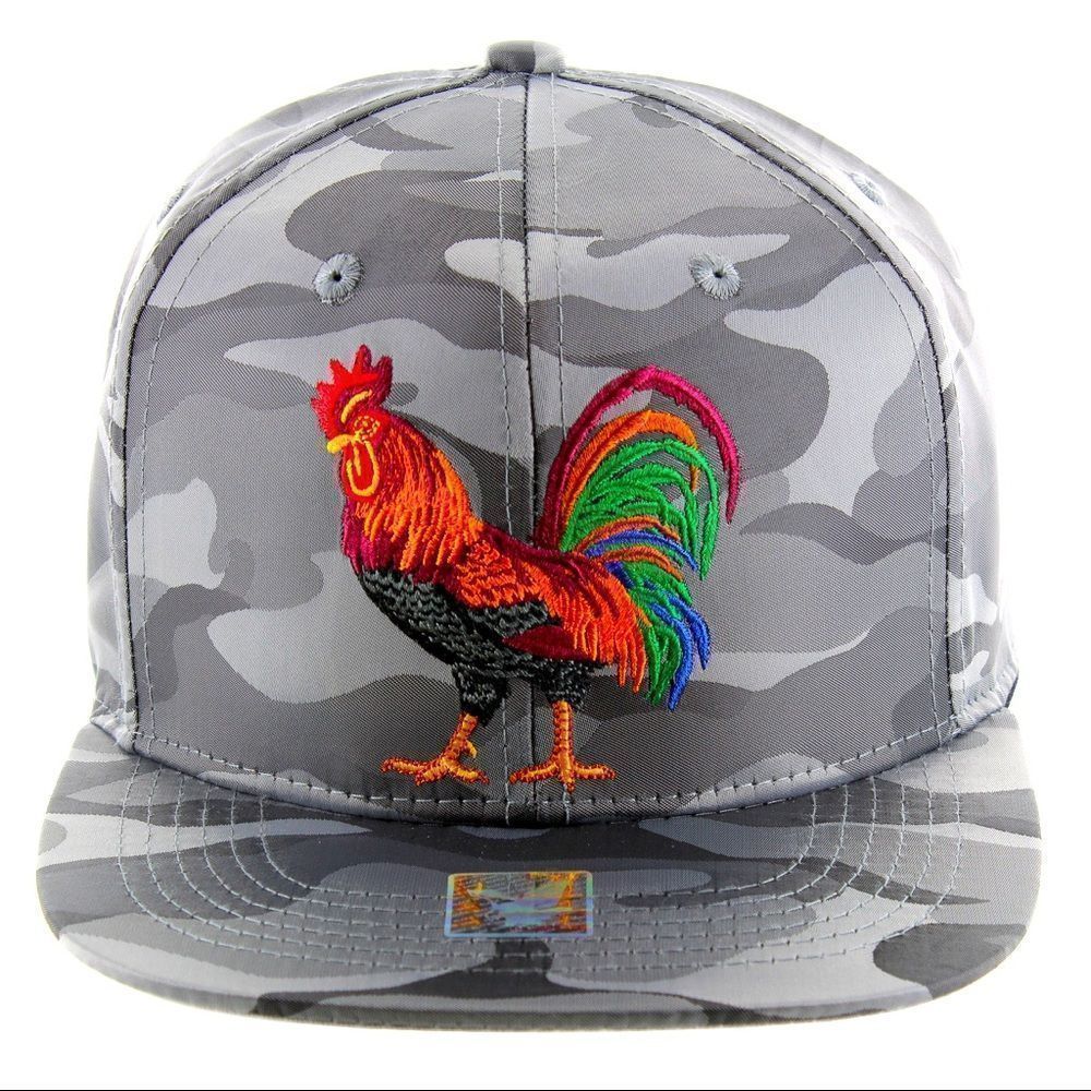 French Rooster Embroidered 3d Camo Cap